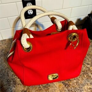 Michael Kors Red Marina Grab Bag